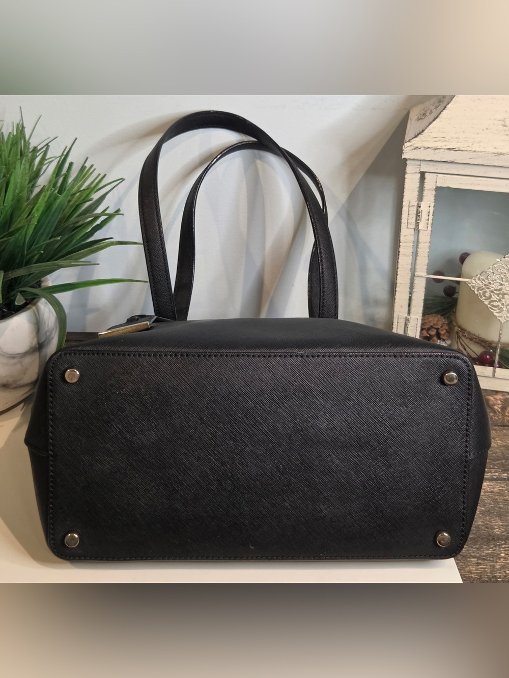 kate spade Black Saffiano Tote with Matching Zip Wallet - Picture 6 of 15